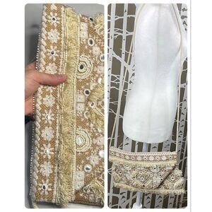 Antik Batik Belly Wallet Clutch Crossbody Bag in Natural